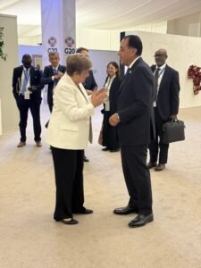 Il primo ministro Mostafa Madbouly con Kristalina Georgieva